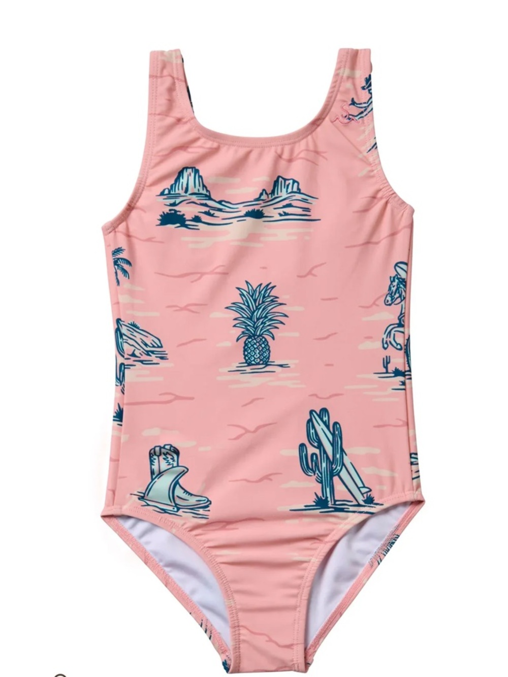 Seaesta Surf Peach Surf/Cowgirl Print One Piece Swimsuit